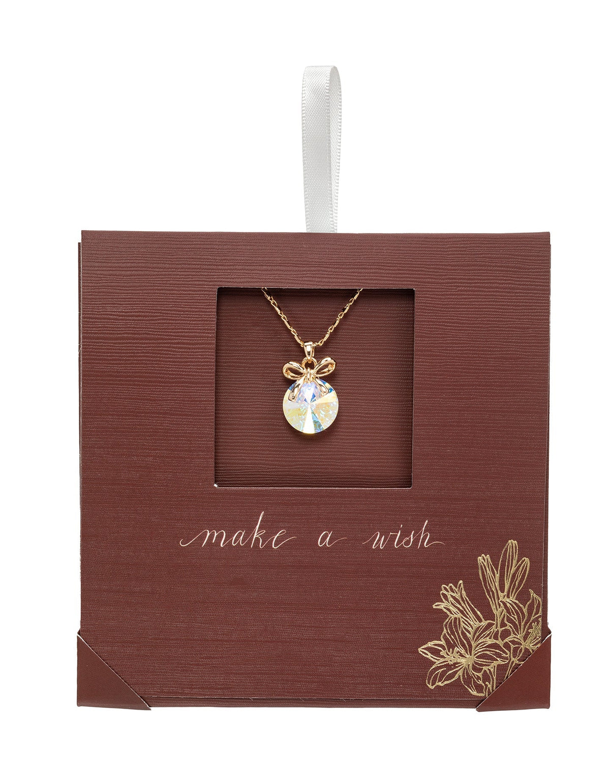 Stunning Giftable Swarovski Crystal Necklace in Classic Gold or Silver Designs gift card