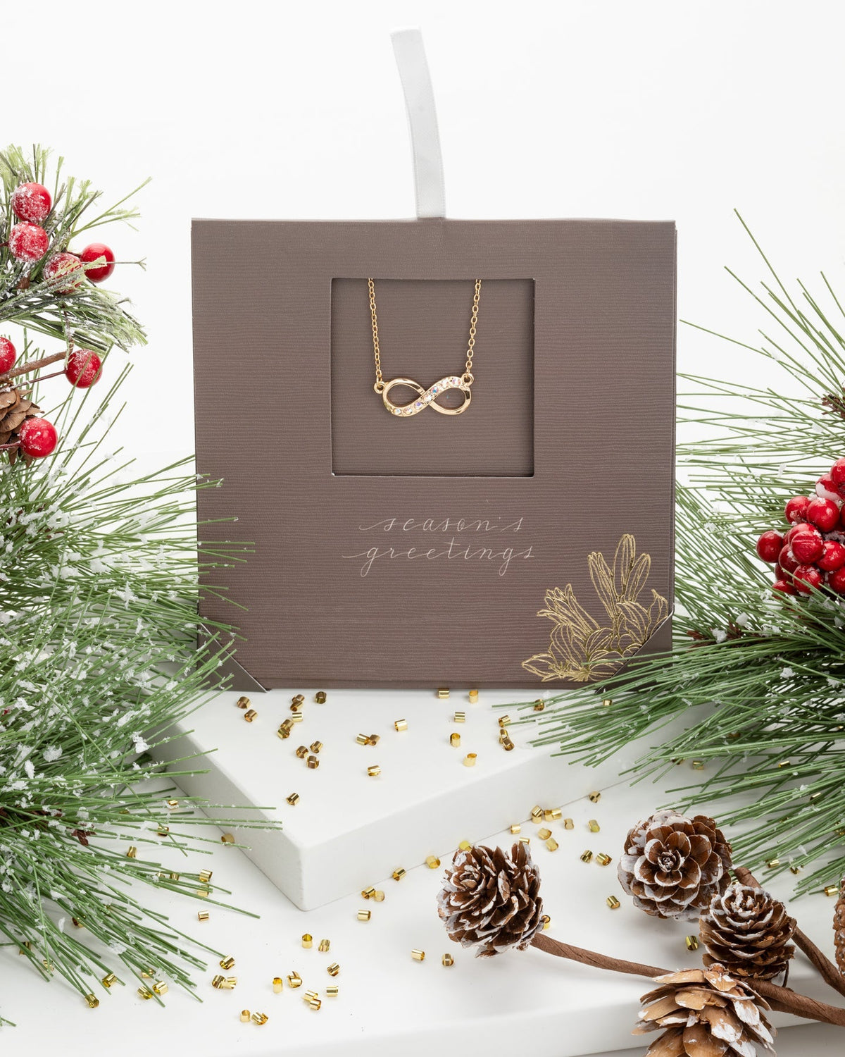 Stunning Giftable Swarovski Crystal Necklace in Classic Gold or Silver Designs gift card-thumbmail-11