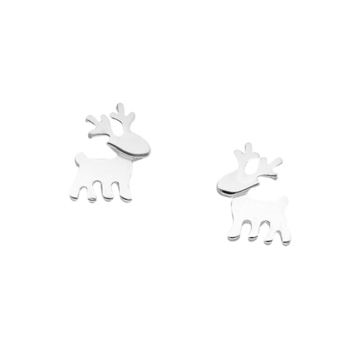 Close-up of callura deer silhouette stud earrings