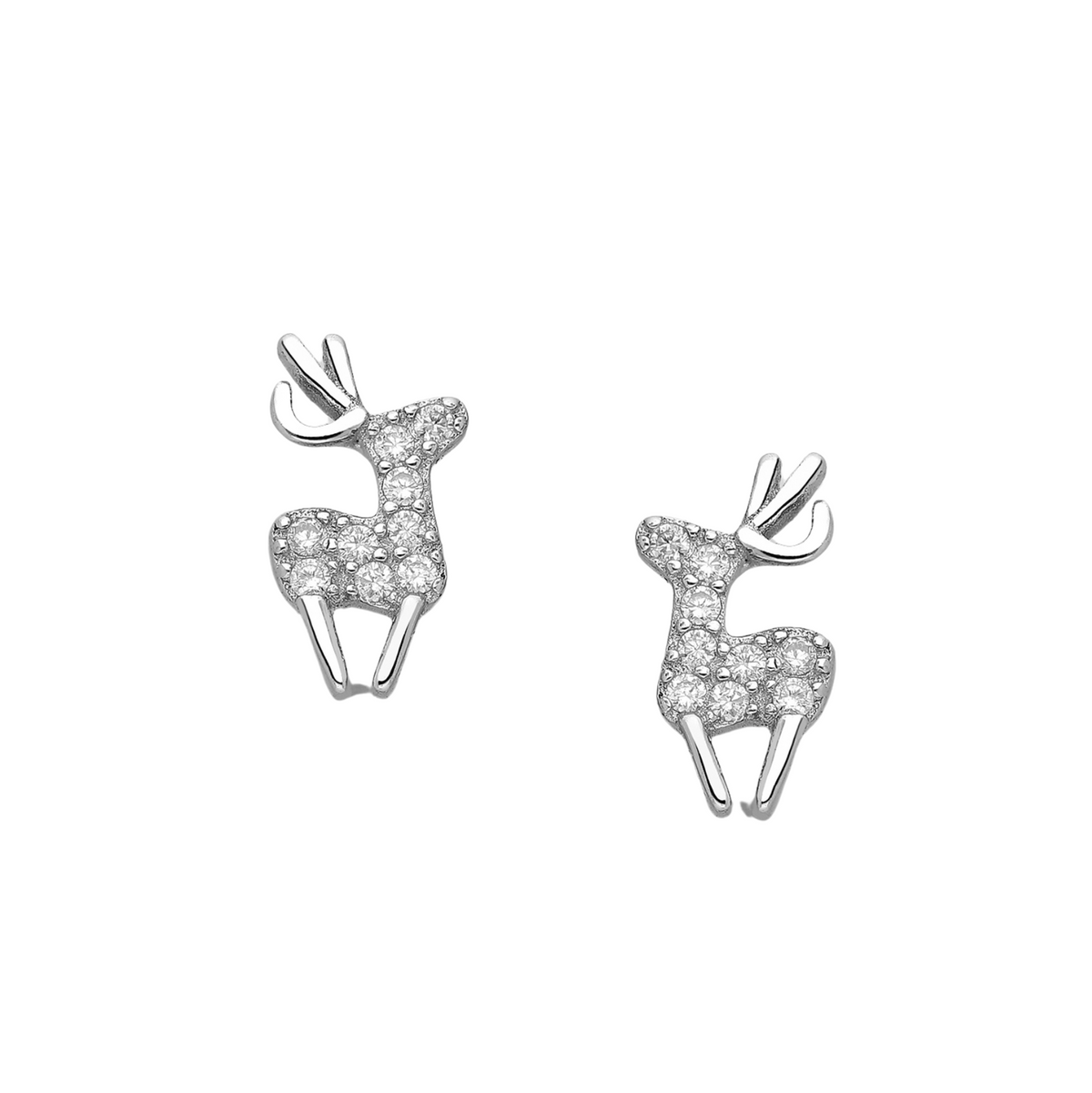 Close-up of callura decorative deer stud earrings