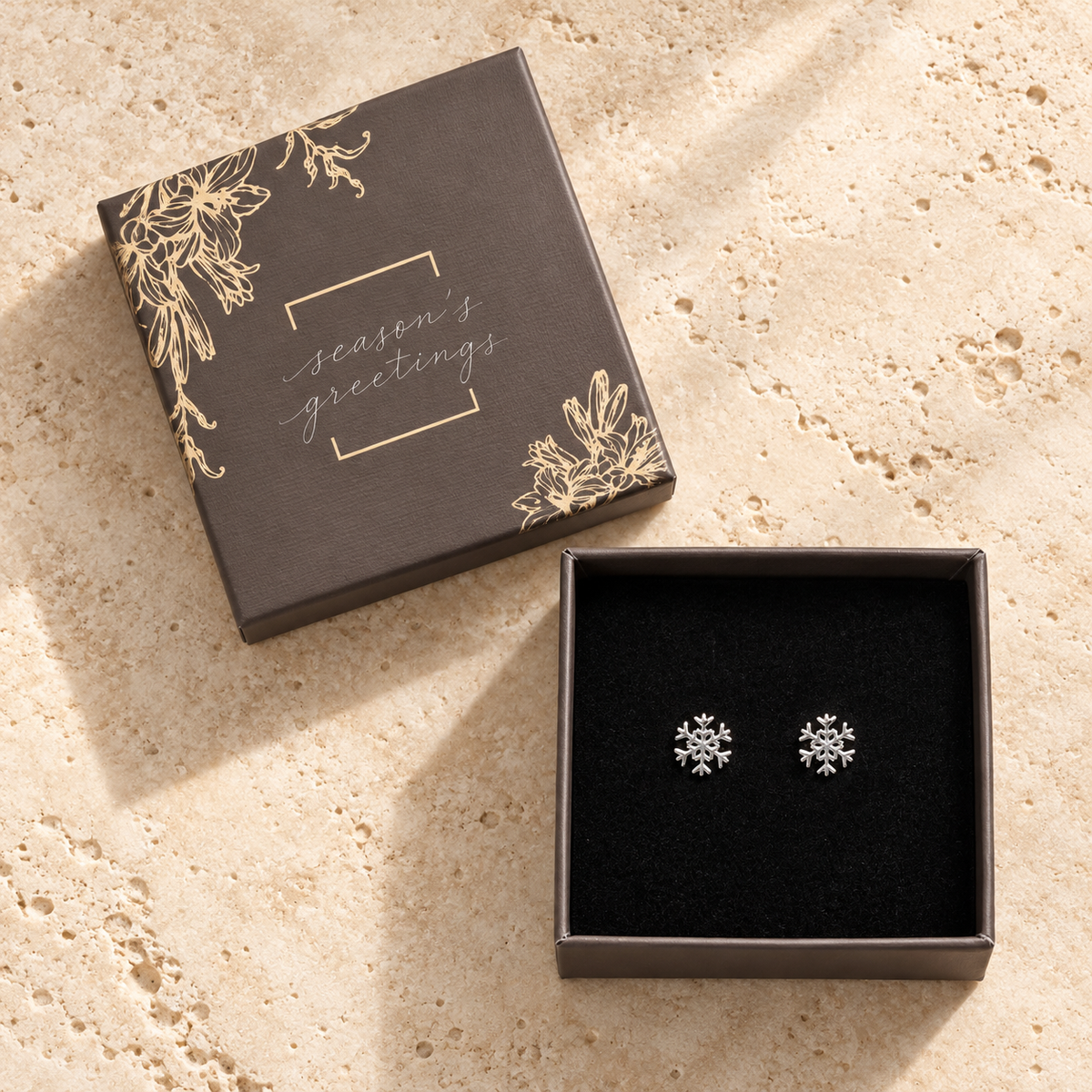 callura snowflake stud earrings