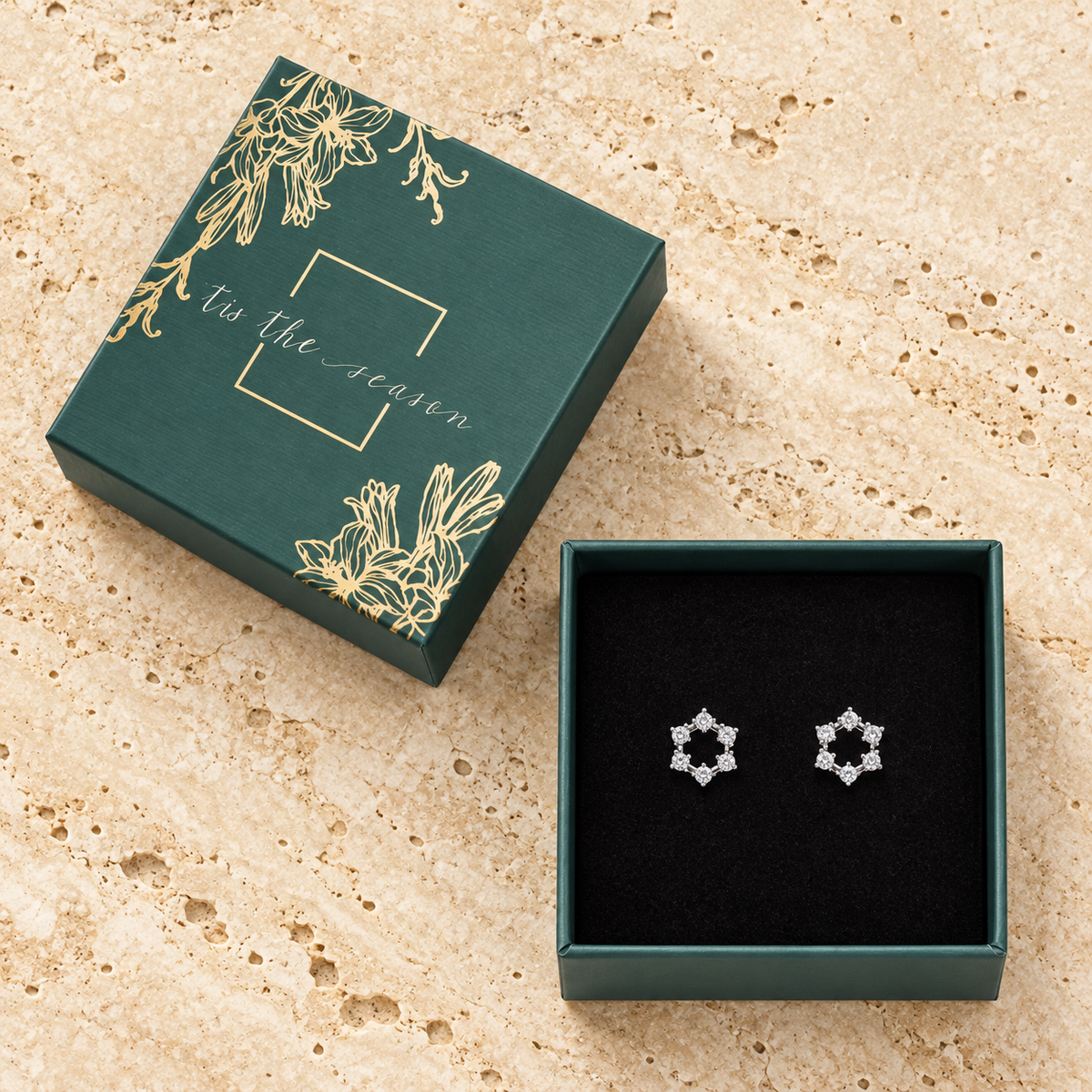 Wreath Stud Earrings Gift Box-thumbmail-3
