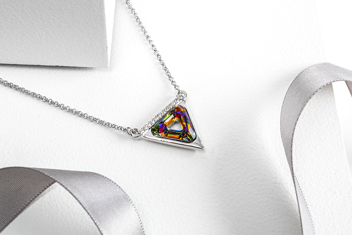 Volcano Triangular Crystal Pendant