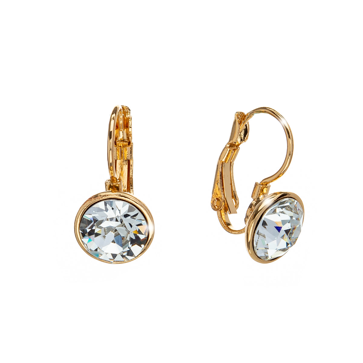 Everyday Crystal Leverback Earrings