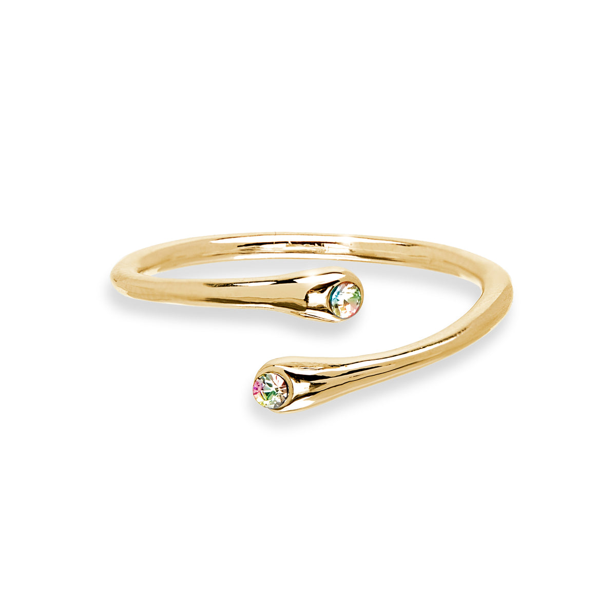 Crystal Adjustable Bypass Ring