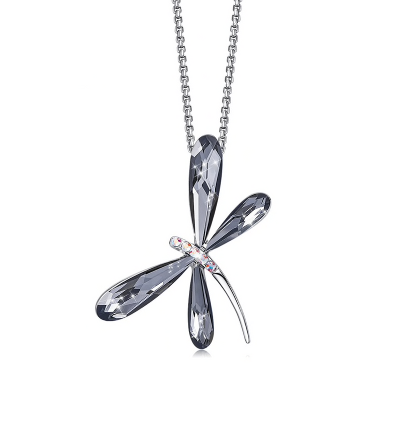 Crystal 2025 dragonfly necklace
