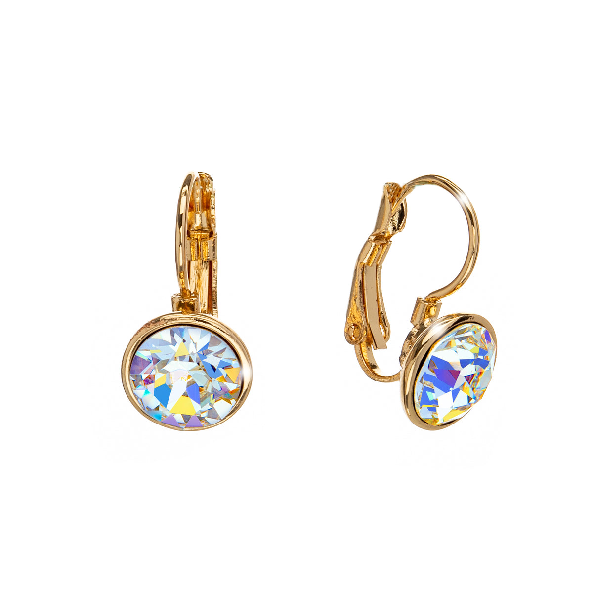 Everyday Crystal Leverback Earrings