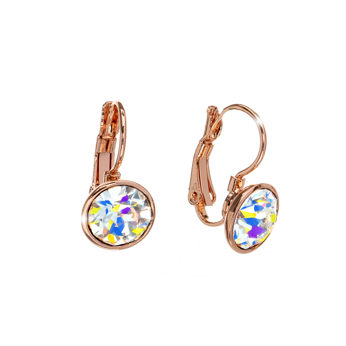 Everyday Crystal Leverback Earrings