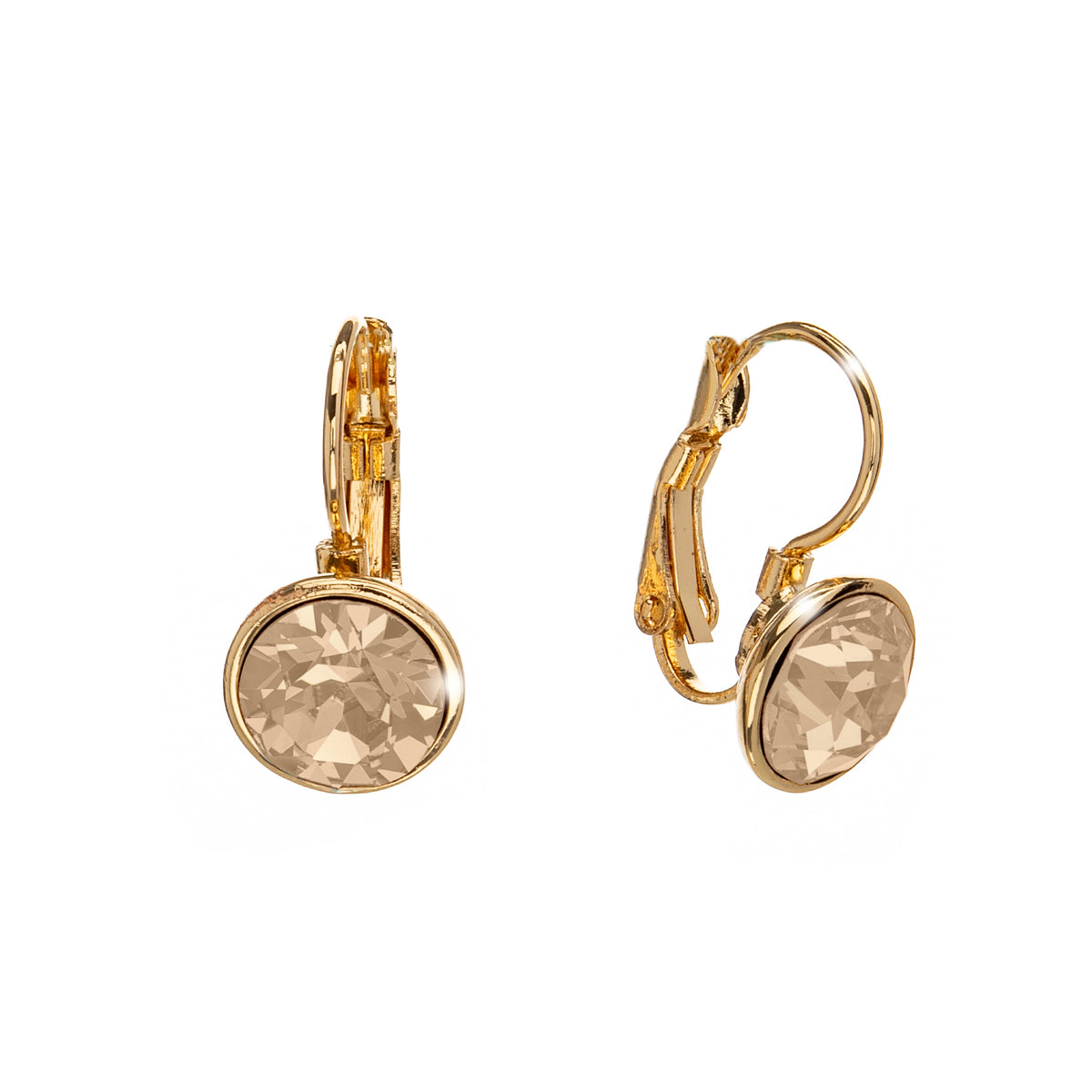 Everyday Crystal Leverback Earrings