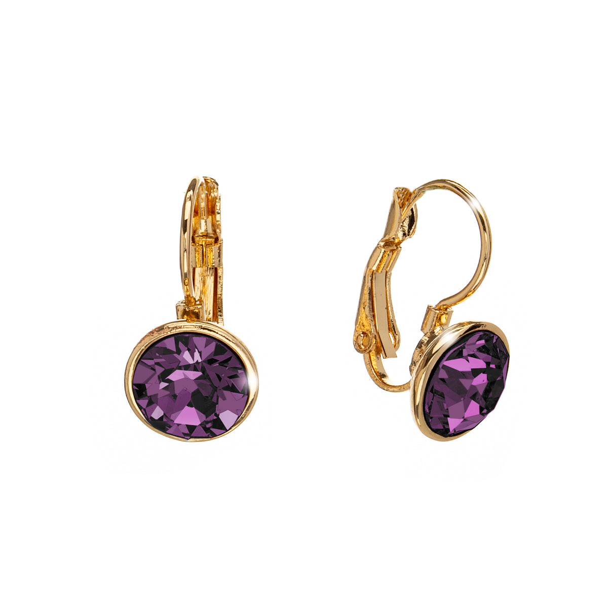Everyday Crystal Leverback Earrings