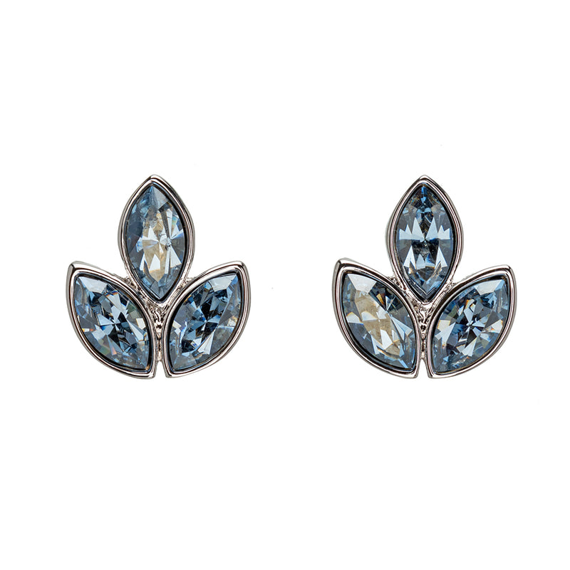 Crystal Leaf Marquis Stud Earrings