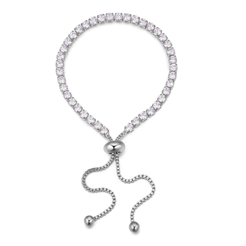 Adjustable Crystal Tennis Bracelet