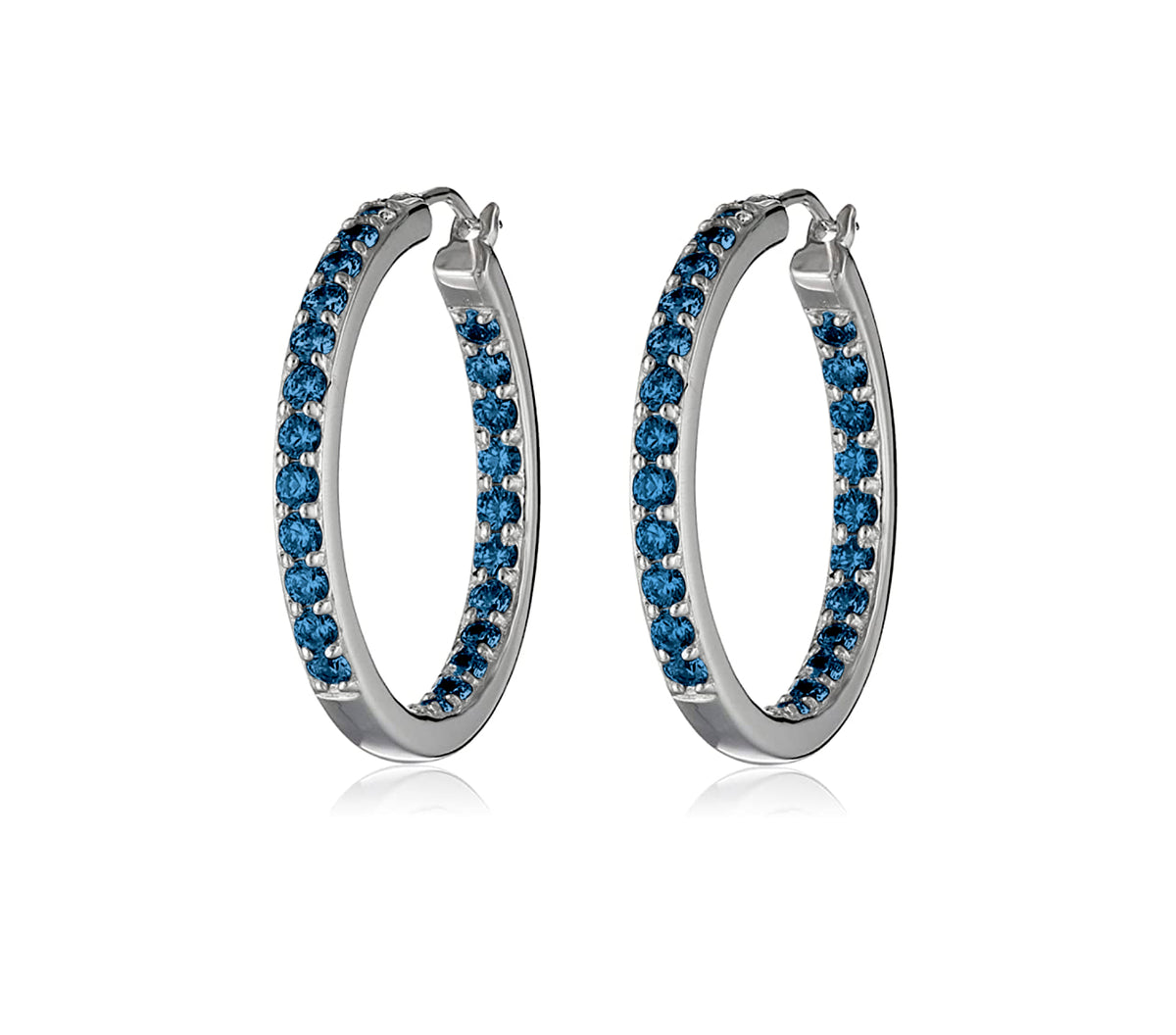 Dual Sided Crystal Hoop Earrings