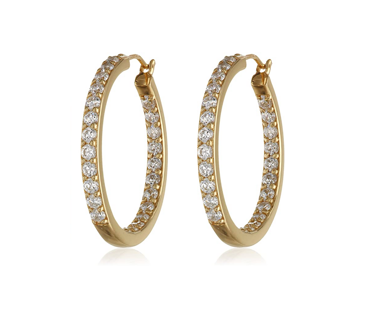 Dual Sided Crystal Hoop Earrings
